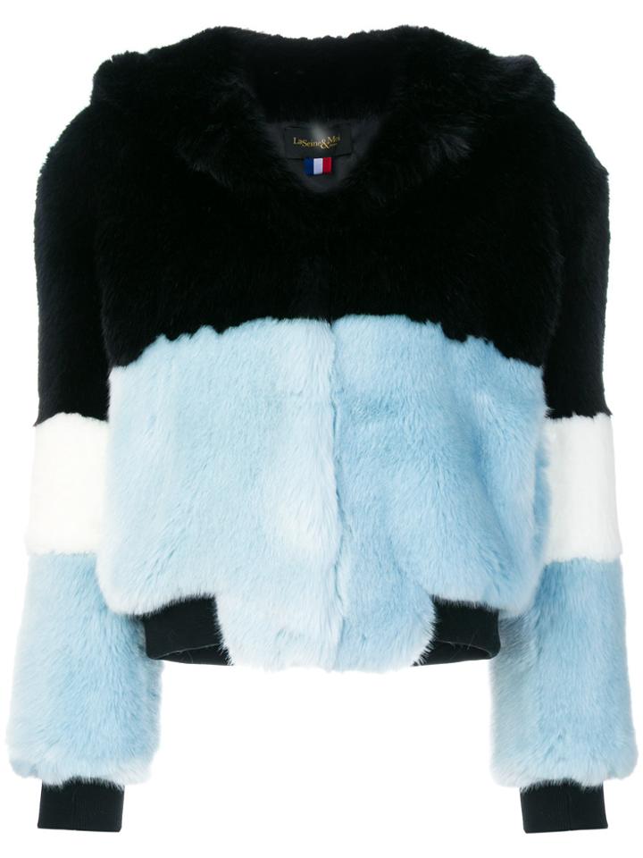 La Seine & Moi Emma Faux Fur Jacket - Black