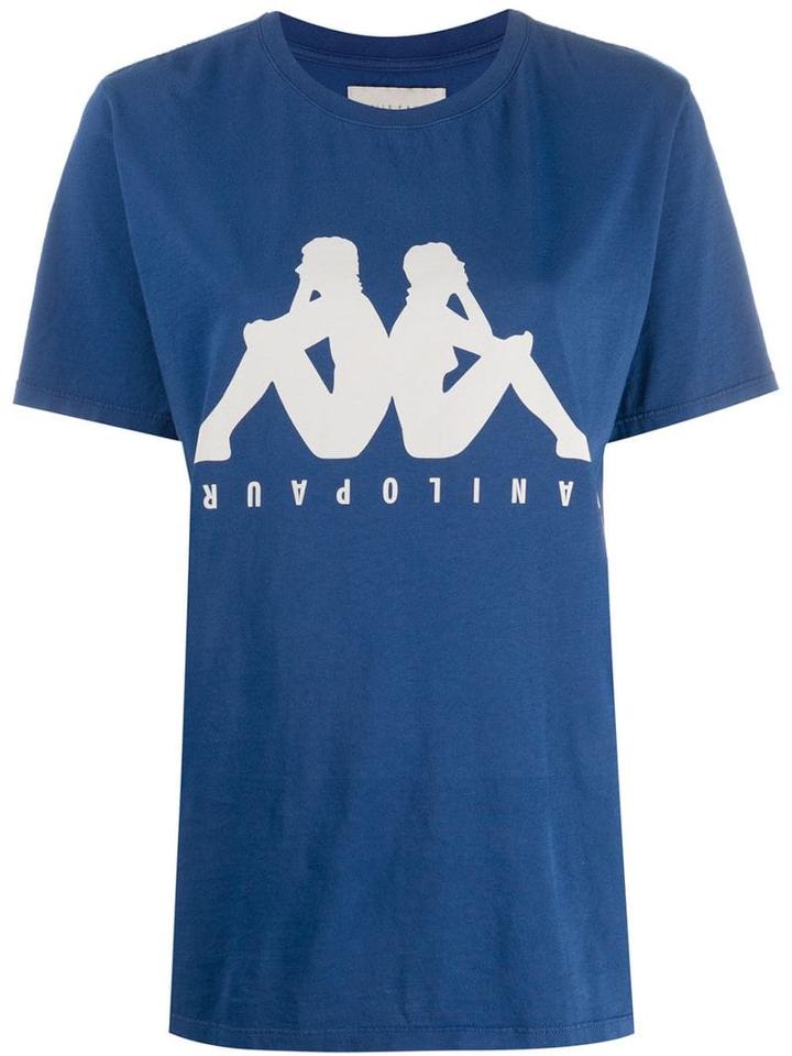Paura X Kappa Logo Printed T-shirt - Blue