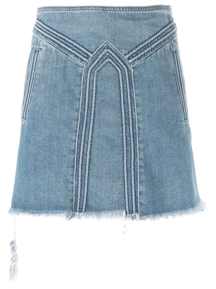 Chloé Panelled Denim Skirt