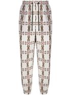 Fendi Snake Logo Track Pants - Neutrals