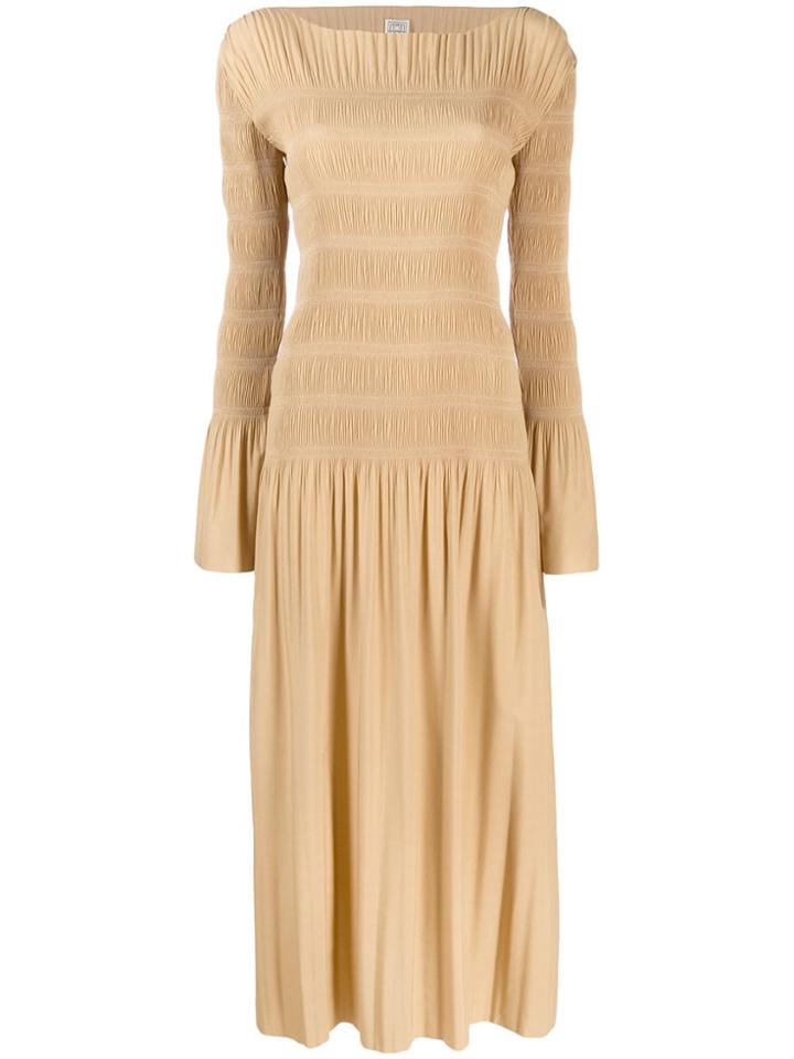 Toteme Ruched Dress - Neutrals