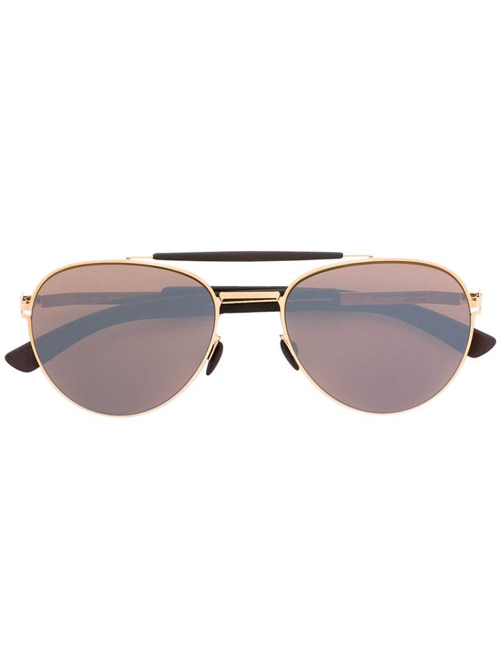 Mykita Aviator Sunglasses, Men's, Brown, Metal (other)