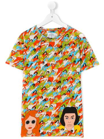 10x10 An Italian Theory Kids - Crowd Print T-shirt - Kids - Cotton - 14 Yrs
