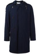 Sacai Layered Coat, Men's, Size: 2, Blue, Cotton/cupro