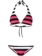 Polo Ralph Lauren Striped Bikini, Women's, Size: Medium, Pink/purple, Polyester/nylon/spandex/elastane