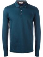 Canali Longsleeved Polo Shirt, Men's, Size: 50, Blue, Cotton