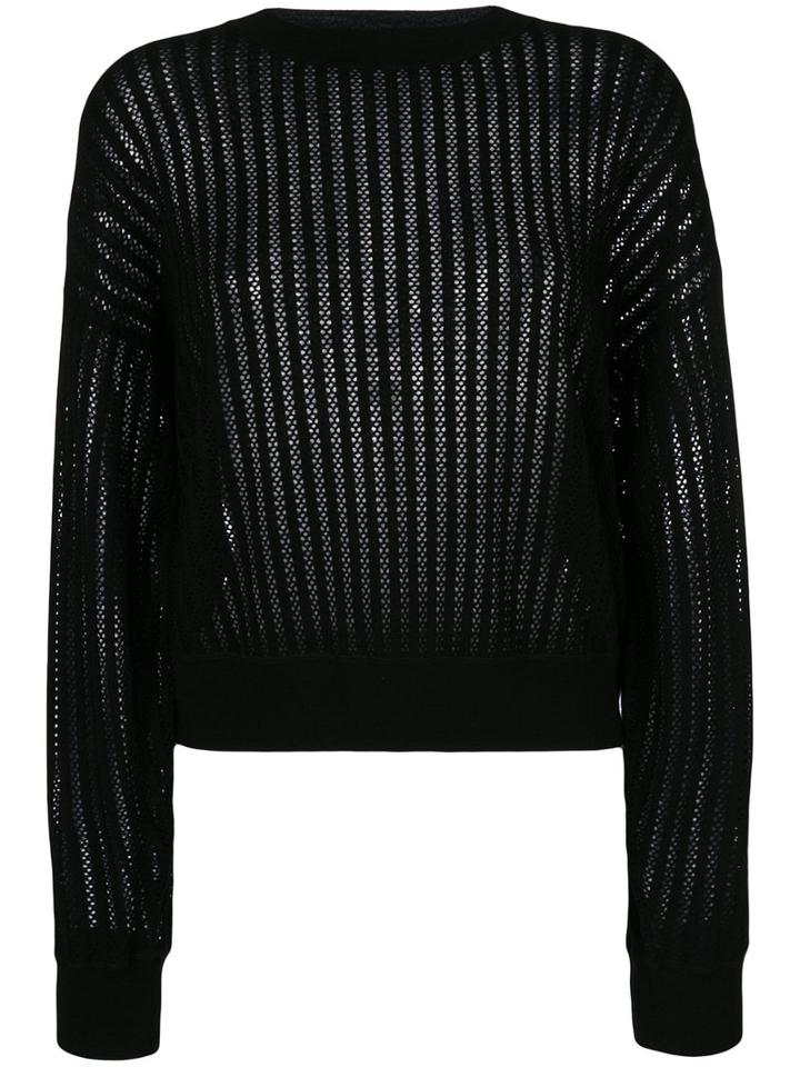Theory - Ribbed Detail Jumper - Women - Merino - M, Black, Merino