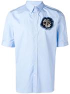 Alexander Mcqueen Skull Embroidered Shirt - Blue