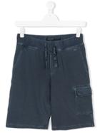 Woolrich Kids Teen Cargo Pocket Knee Length Shorts - Blue