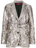 Sies Marjan Textured Metallic Belted Blazer
