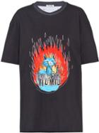Miu Miu Printed T-shirt - Black