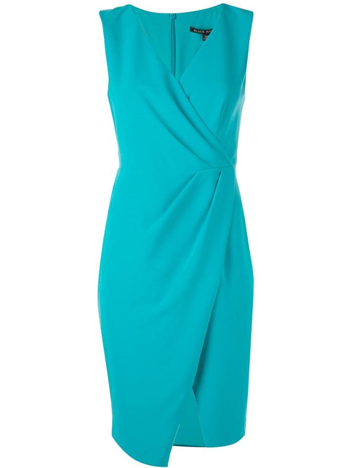 Black Halo Draped Midi Dress - Blue
