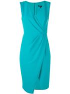 Black Halo Draped Midi Dress - Blue