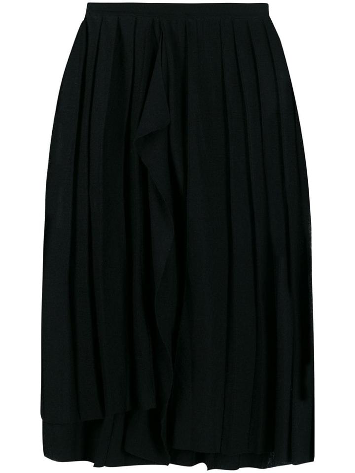 Yohji Yamamoto Draped Knit Skirt - Black