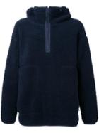 Cityshop Fleece Boa Hooded Jumper, Men's, Blue, Polyester