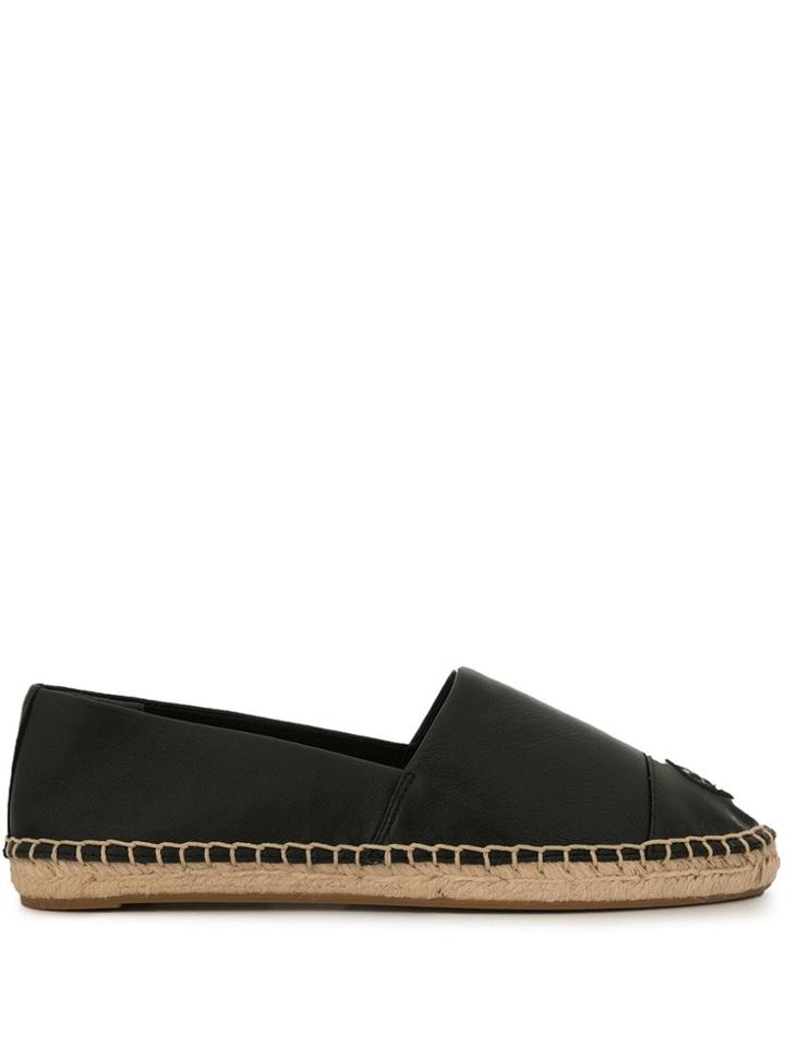 Tory Burch Logo Patch Espadrilles - Black