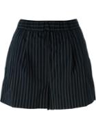 Erika Cavallini Striped Shorts, Women's, Size: 40, Black, Cotton