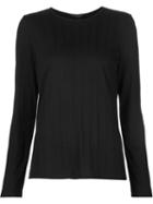 The Row Crew Neck Sweater, Women's, Size: L, Black, Silk/viscose