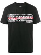 Les Hommes Logo Print T-shirt - Black