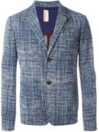 Antonio Marras Notched Lapel Blazer, Men's, Size: 50, Blue, Cotton/polyester