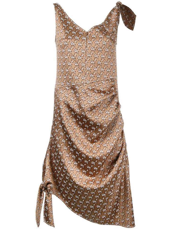 Irene - Jacquard Knot Detail Dress - Women - Cotton/polyester/polyurethane - 36, Women's, Brown, Cotton/polyester/polyurethane