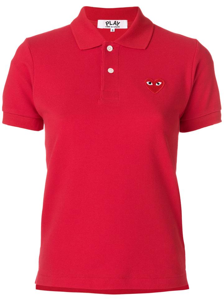 Comme Des Garçons Play Logo Polo Shirt - Red