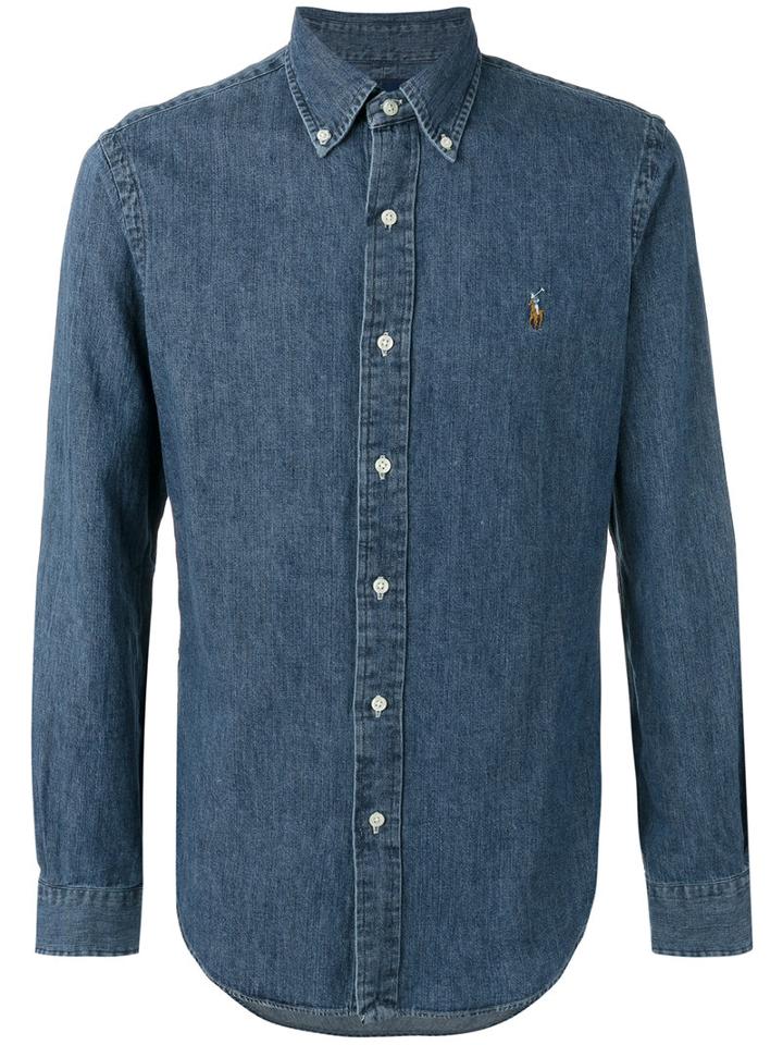 Slim-fit Denim Shirt - Men - Cotton - Xxl, Blue, Cotton, Polo Ralph Lauren