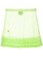 Walter Van Beirendonck Pre-owned Frill-trim Mini Skirt - Green