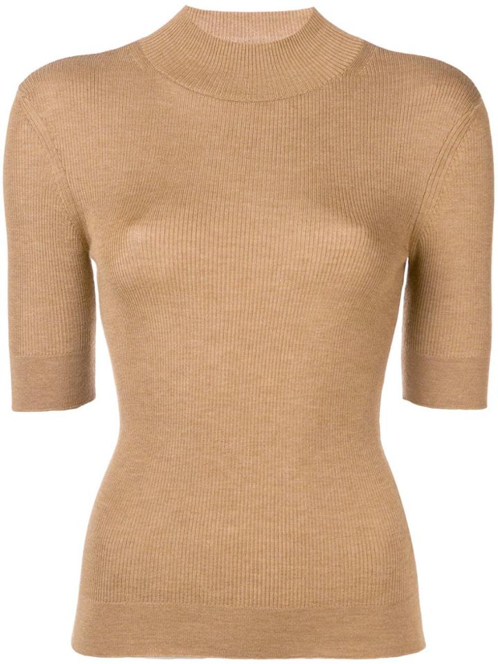 Red Valentino Ribbed Turtleneck Jumper - Brown