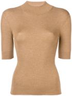 Red Valentino Ribbed Turtleneck Jumper - Brown