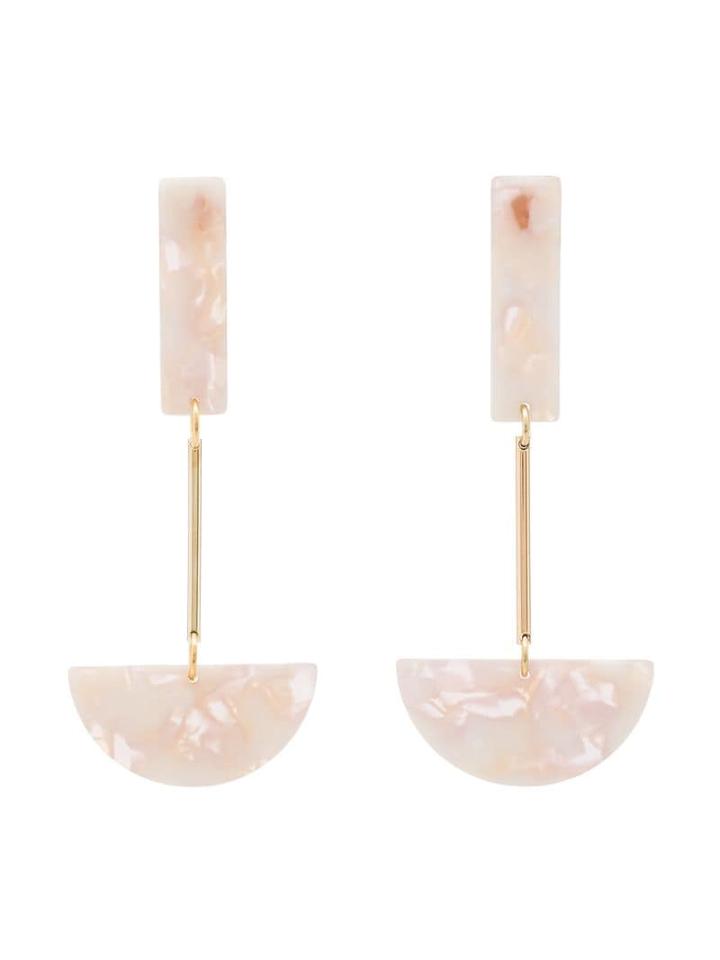 Iuo Iuo Pnk Marbl Rectngle Anchor Drop Erng - Pink