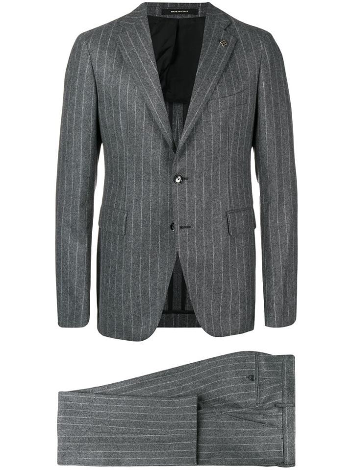 Tagliatore Striped Two-piece Suit - Grey