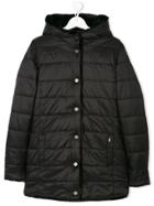 Karl Lagerfeld Kids Teen Faux Fur Lined Coat - Black