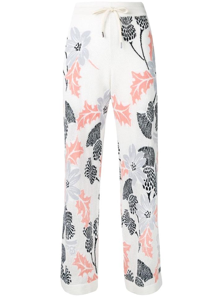 Barrie Floral Embroidered Trousers - Neutrals