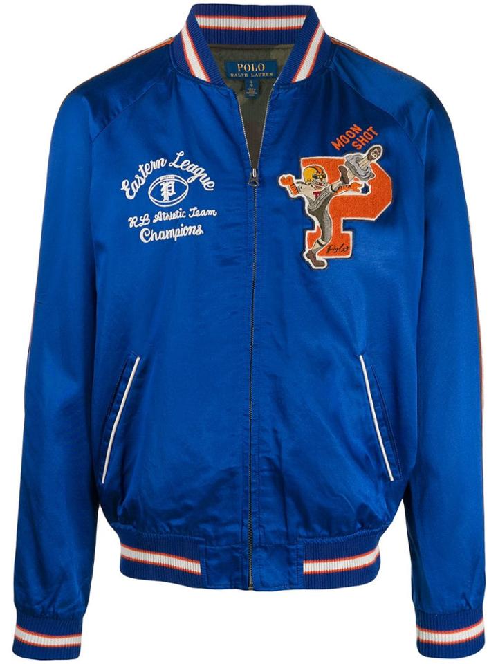 Polo Ralph Lauren Patchwork Bomber Jacket - Blue