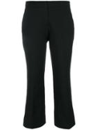 No21 - Cropped Trousers - Women - Cotton - 38, Black, Cotton
