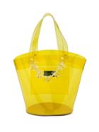 Simone Rocha Flower Transparent Bucket Bag - Yellow