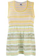 M Missoni Striped Knitted Top - Yellow