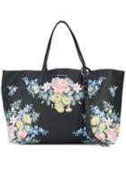 Alexander Mcqueen - Floral Tote Bag - Women - Leather - One Size, Black, Leather