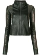Rick Owens Lilies - Sequinned Jacket - Women - Cotton/lamb Skin/polyamide/viscose - 40, Black, Cotton/lamb Skin/polyamide/viscose