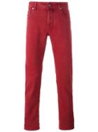 Jacob Cohen Slim-fit Trousers, Men's, Size: 32, Red, Cotton/spandex/elastane