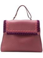 Orciani Ethnic Velvet Tote - Pink & Purple