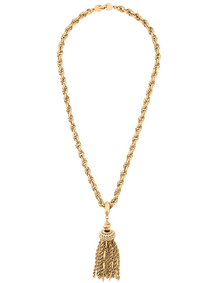 Monet Vintage 1970s Vintage Monet Tassel Pendant - Metallic