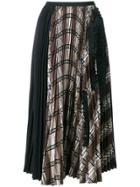 Antonio Marras Checked Pleated Skirt - Black