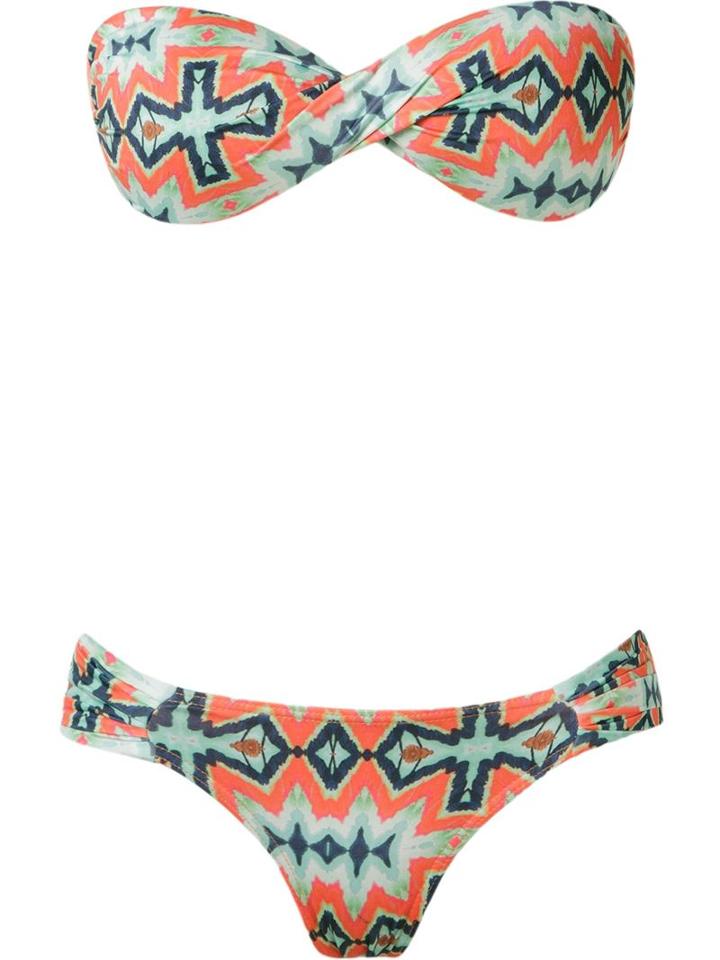 Sub Printed Bandeau Bikini Set, Women's, Size: P, Blue, Polyamide/spandex/elastane