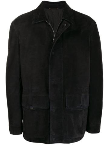 Ermenegildo Zegna Xxx Leather Jacket - Blue