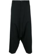 Comme Des Garçons Homme Plus Sarrouel Cropped Trousers - Black