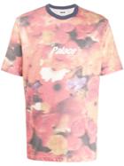 Palace Blurry Flower Ringer T-shirt - Pink