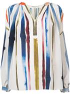Sonia Rykiel - Striped Shirt - Women - Silk - 34, White, Silk