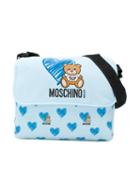 Moschino Kids Teddybear Logo Print Changing Bag - Blue